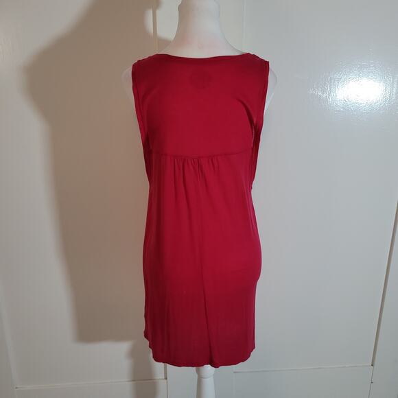 Free People Size S Sleeveless Wide Strap Pink Knee Length Shift Dress Casual - Picture 3 of 9